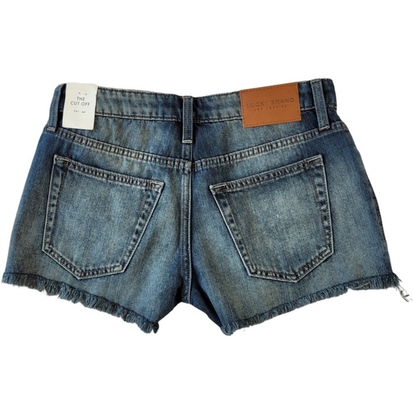 NWT Lucky Brand Woman’s Blue The Cut Off Jean shorts - Picture 8 of 8